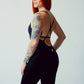 Jumpsuit Long Cross Back black